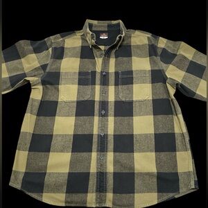 Ridgecut‎ Green & Black Buffalo Plaid Midweight Flannel Shirt